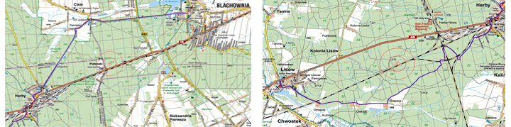 Mapa dojazdowa z Częstochowy rowerem